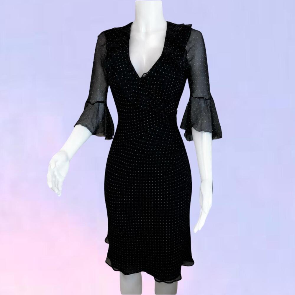Vintage 90s y2k polka dot silk fairy dress